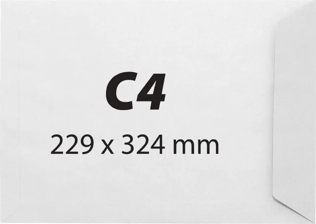 Plic C4, 229 x 324, offset alb, gumat, 80 g, 25 bucati/set
