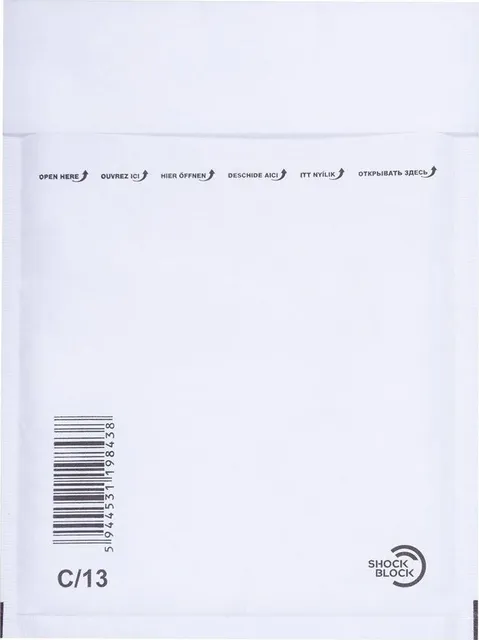 Plic cu protectie, 150 x 210 mm (interior), alb, banda silicon, 90 g/mp, 100 bucati/cutie