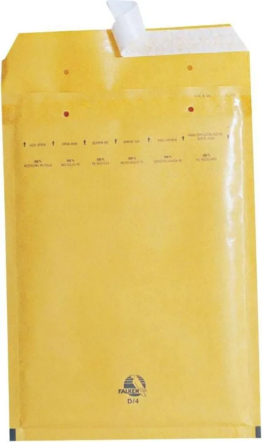 Plic cu protectie, 220 x 340 mm (interior), kraft, banda silicon, 5 bucati/set