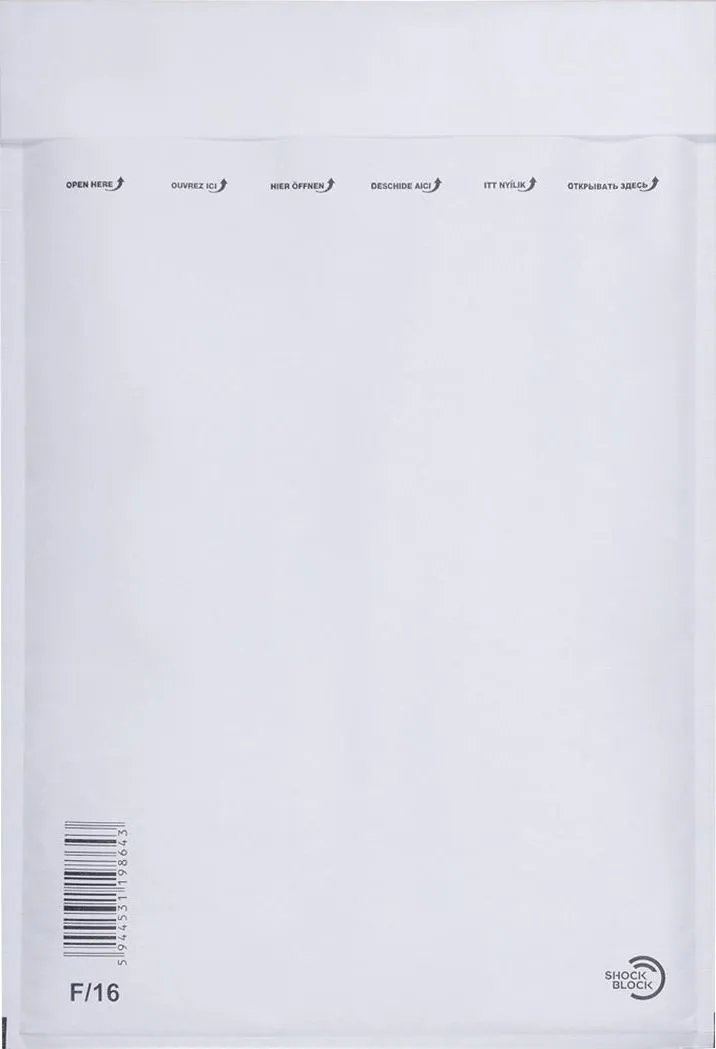 Plic cu protectie, 220 x 340 mm (inteior), alb, banda silicon, 90 g/mp, 100 bucati/set