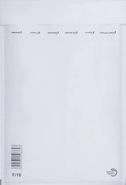 Plic cu protectie, 220 x 340 mm (inteior), alb, banda silicon, 90 g/mp, 100 bucati/set
