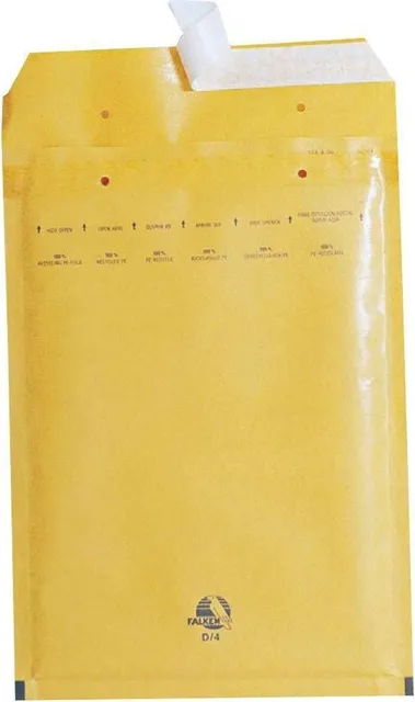 Plic cu protectie, 270 x 360 mm (interior), kraft, banda silicon, 5 bucati/set