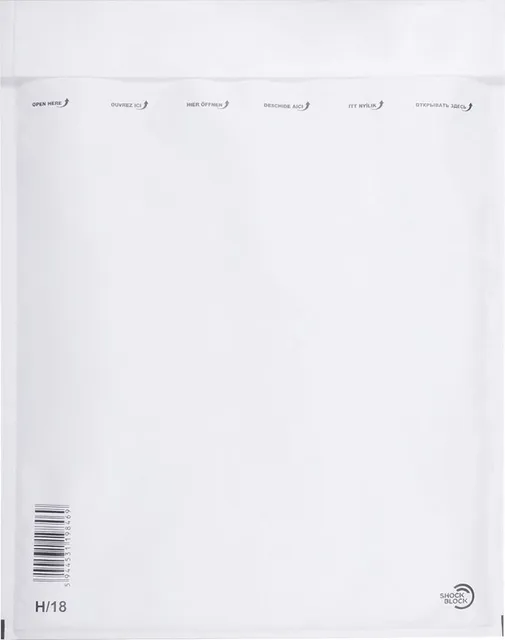 Plic cu protectie, 270 x 360 mm (interior), alb, banda silicon, 90 g/mp, 5 bucati/set