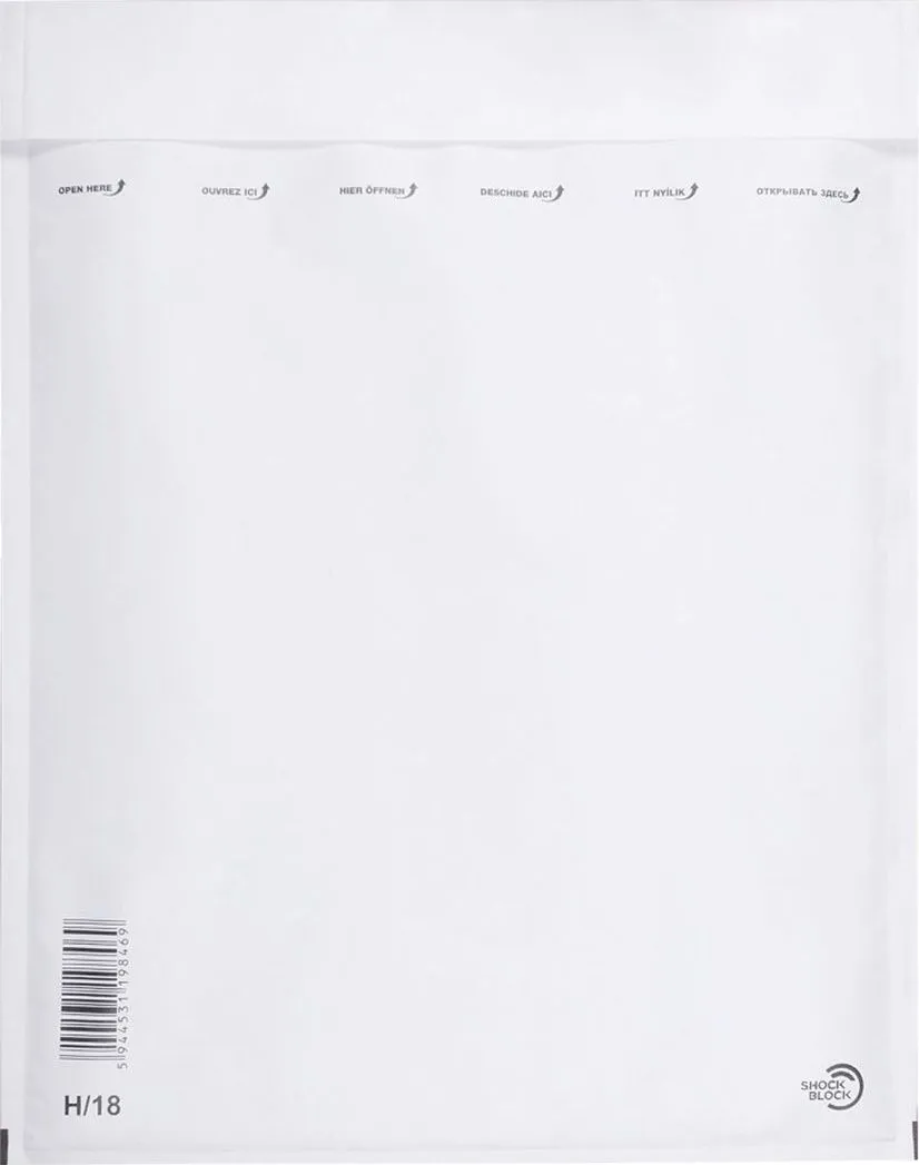 Plic cu protectie, 270 x 360 mm (interior), alb, banda silicon, 90 g/mp, 100 bucati/cutie