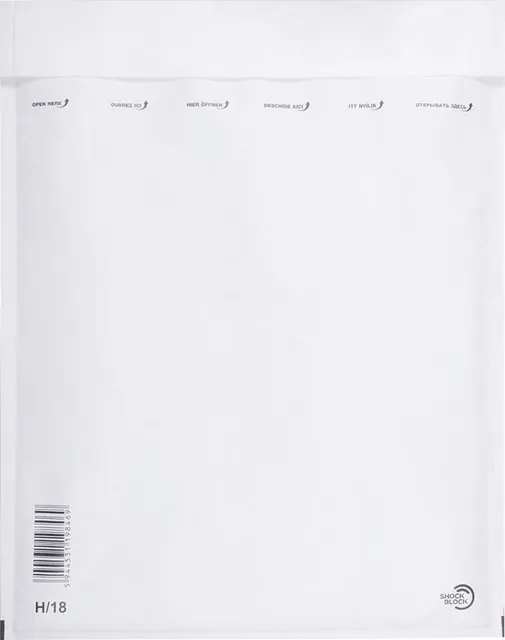 Plic cu protectie, 270 x 360 mm (interior), alb, banda silicon, 90 g/mp, 100 bucati/cutie