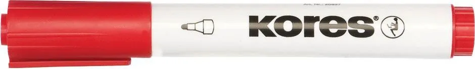 Marker pentru tabla Kores, varf rotund 3mm, rosu
