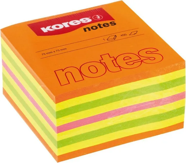 Notite adezive, Kores, 75 x 75 mm, multicolor, 450 file (KS48465buc)