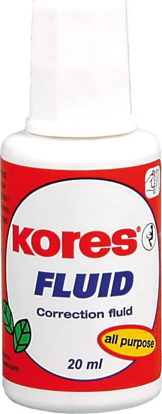 Fluid corector Kores, aplicator cu pensula, 20 ml