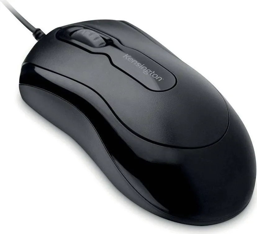 Mouse Kensington EQ Mouse-in-a-Box, cu fir de 180 cm, plastic partial reciclat, negru