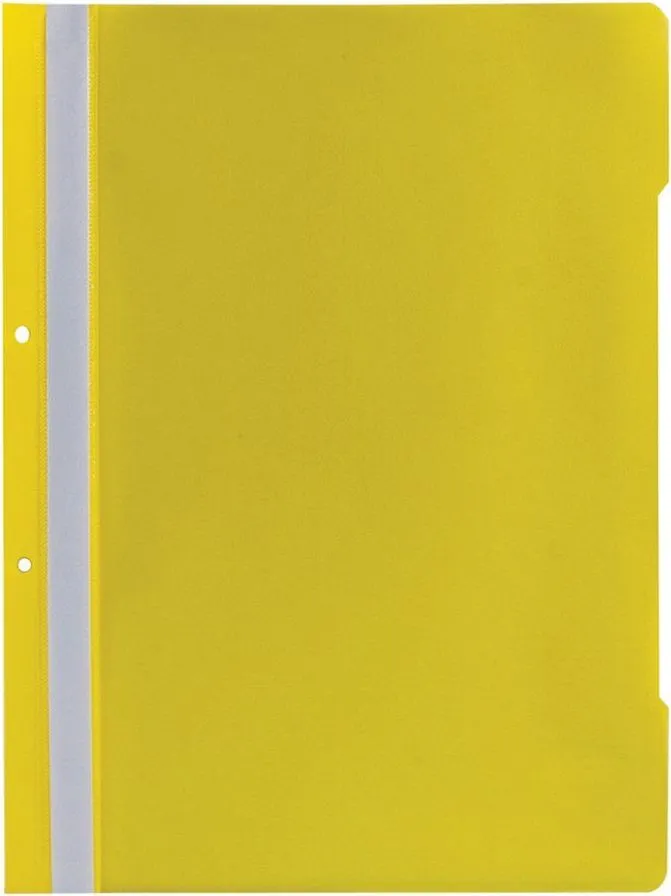 Dosar cu sina si 2 perforatii Noki, galben, 25 bucati/set