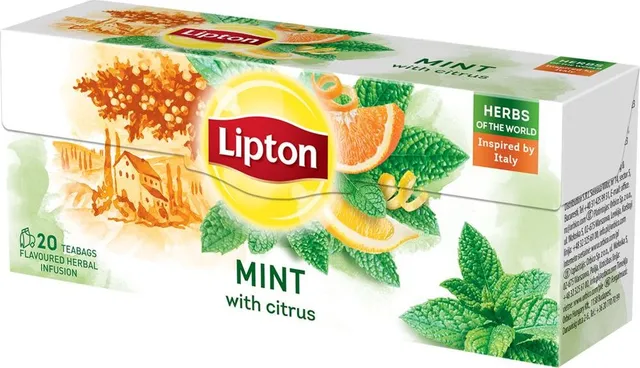 Ceai Lipton, menta si citrice 20 plicuri/cutie