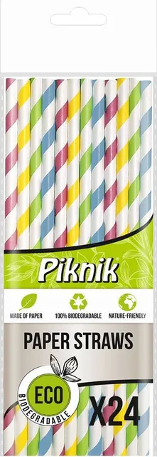 Paie Piknik biodegradabile, 6/197 mm, 24 bucati