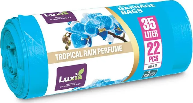 Saci menaj cu urechi HDLD, 35 litri, 22 bucati/rola, aroma tropicala
