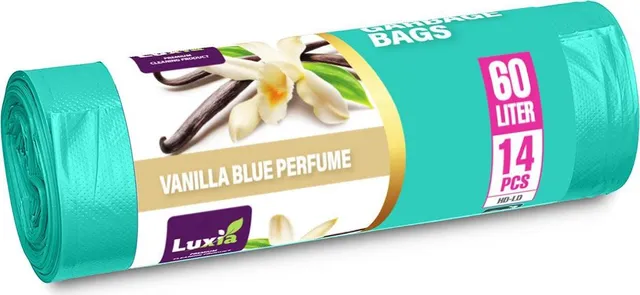 Saci menaj cu urechi HDLD, 60 litri, 14 bucati/rola, aroma vanilla blue