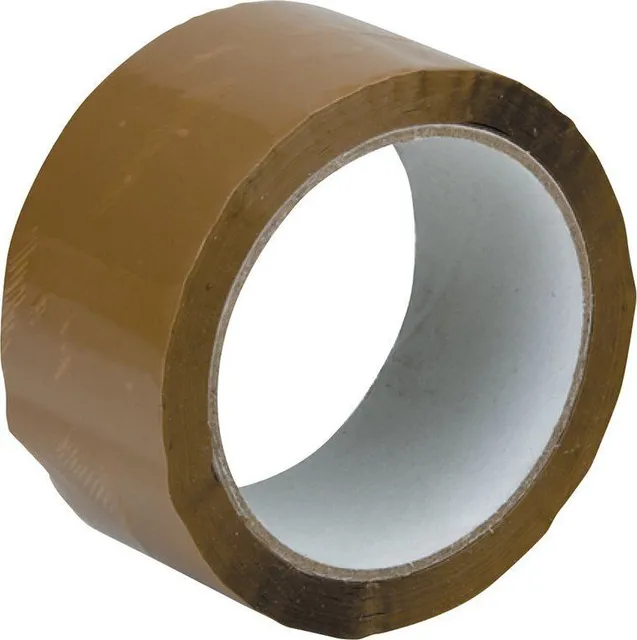 Banda adeziva de ambalare maro, 48 mm x 66 m, 36 my, 6 role/set