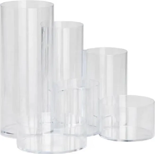 Suport instrumente de scris Maul, 6 compartimente, transparent