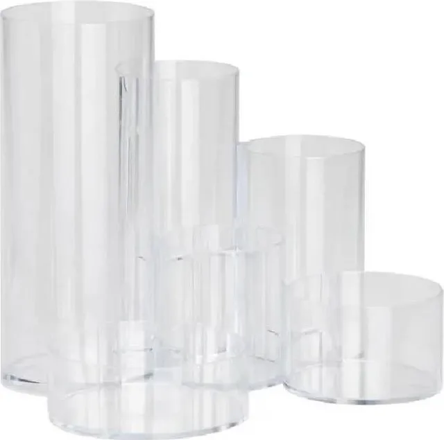 Suport instrumente de scris Maul, 6 compartimente, transparent