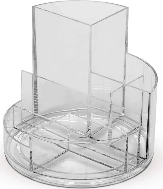 Suport pentru accesorii birou Maul, 6 compartimente, plastic, transparent