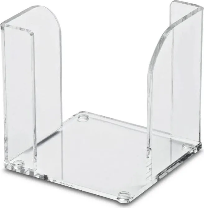 Suport pentru cub hartie Maul, sticla acrilica, transparent, 9x9 cm