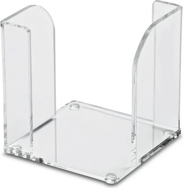 Suport pentru cub hartie Maul, sticla acrilica, transparent, 9x9 cm