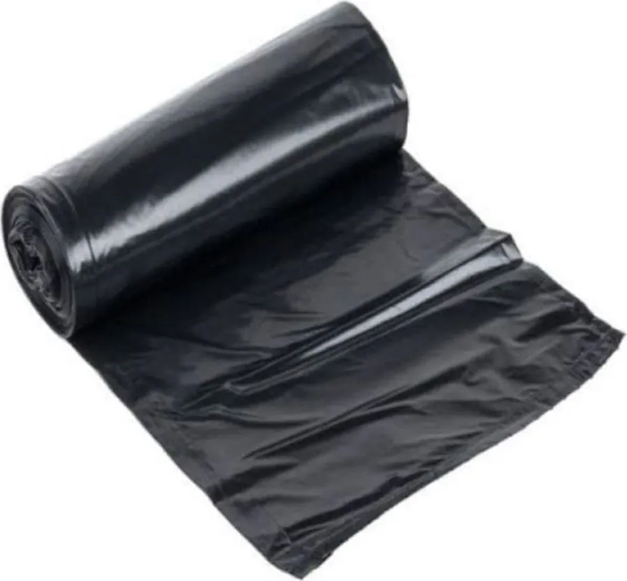 Saci menaj Strong LDPE, negru, 60x70cm, 60L, 25 microni, 10 bucati/rola