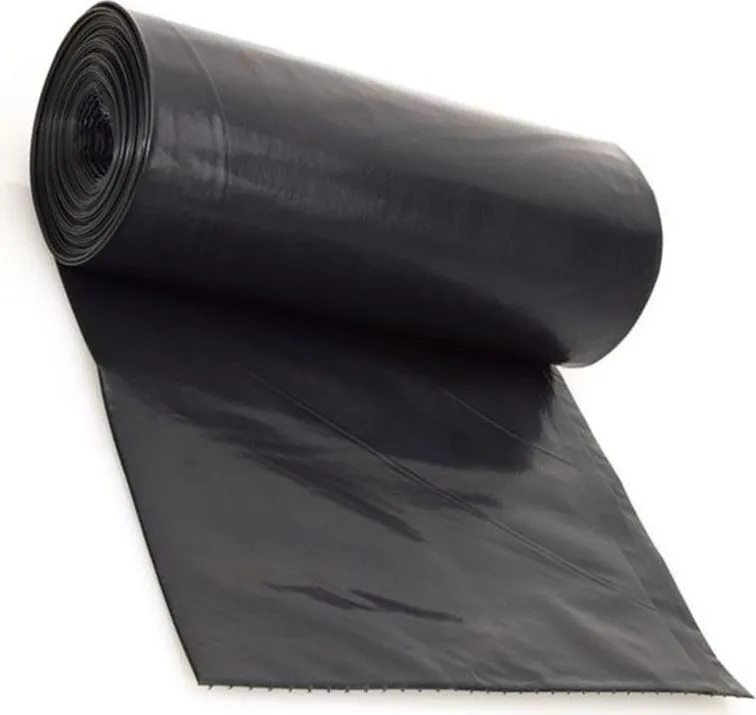 Saci menaj LDPE negri, 60x70 cm, 60 litri, 20 microni, 20 bucati/rola