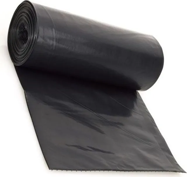 Saci menaj LDPE negri, 60x70 cm, 60 litri, 20 microni, 20 bucati/rola