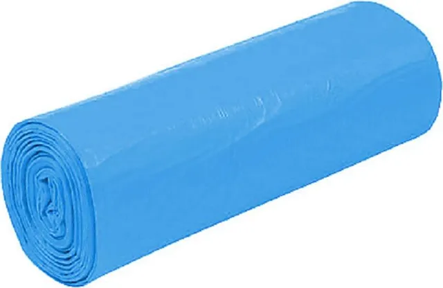 Saci menaj LDPE, albastri, 60x70 cm, 60L, 20 microni, 20 bucati/rola