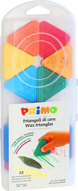 Creioane cerate triunghiulare Morocolor Primo, 12 culori