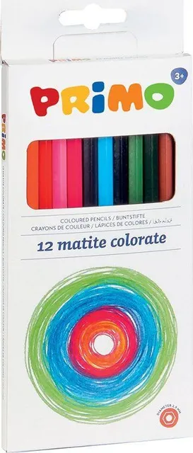 Creioane colorate Morocolor Primo, 12 culori/cutie
