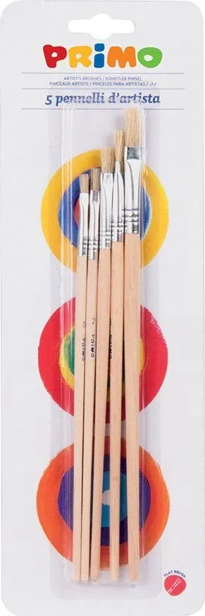 Set pensule Morocolor Primo, drepte, 5 bucati/set