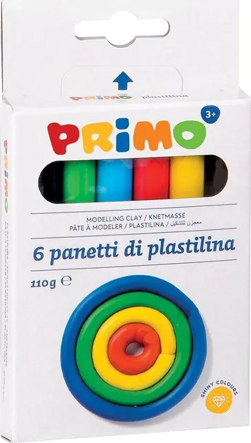 Plastilina Morocolor Primo, 120 g/cutie, 6 culori/cutie