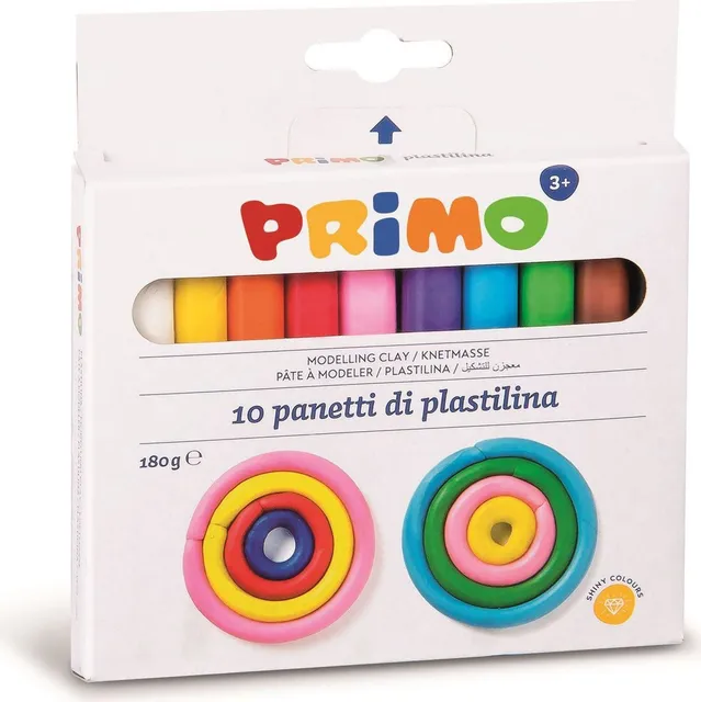 Plastilina Morocolor Primo, 180 g/cutie, 10 culori/cutie