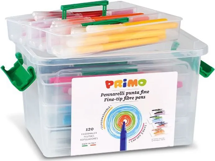 Markere pentru copii Morocolor Primo, varf fin, 120 bucati