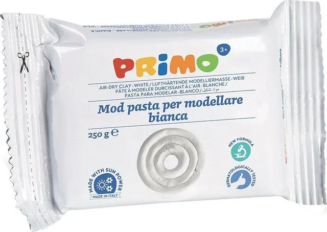 Argila pentru modelaj Morocolor Primo, 250 g, alb