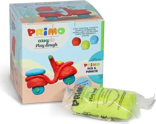 Cub creativ Morocolor Primo Cubido plastilina, 3 culori a 60 g, design masina