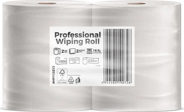 Rola prosop Esentis Clean, 2 straturi, 24.5x23 cm, 1000 foi, 230 m, 2 role