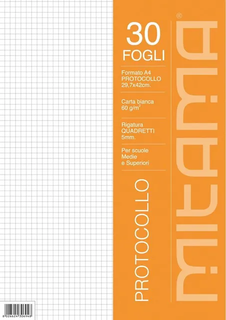File matematica Mitama, A4, 60 g, 30 bucati