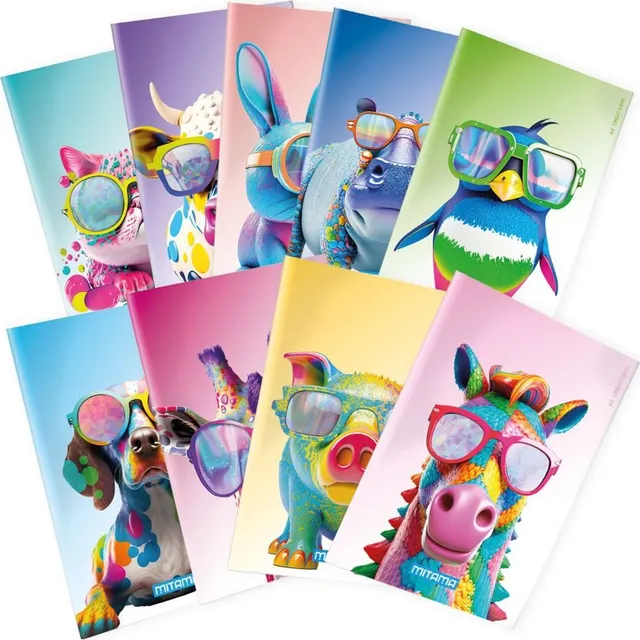 Caiet Mitama, A4, 40+2 file, 80g, dictando, design animale