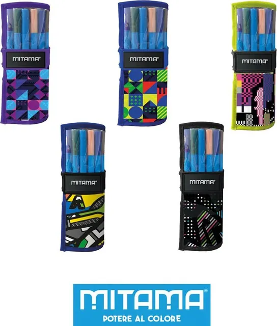 Set craft Mitama, 25 piese, pixuri si markere cu sclipici