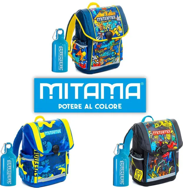 Rucsac Mitama, structura rigida, design baieti, 26 x 18 x 38 cm