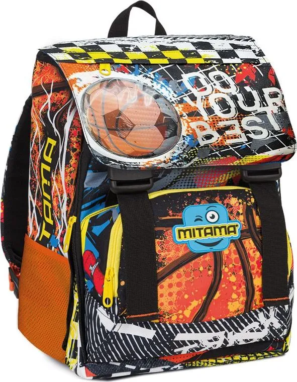 Ghiozdan Mitama, 4 compartimente, tematica sport, 40 x 28 x 18 cm