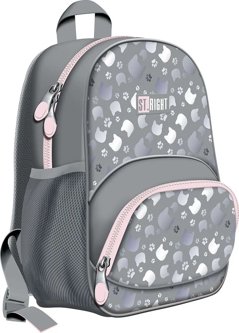 Ghiozdan BP70 ST Right Silver Cats 2 compartimente, 32x22x11 cm