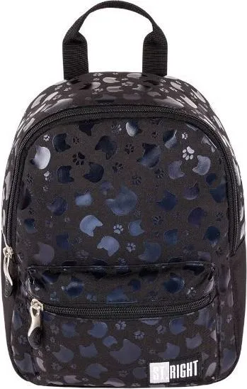 Ghiozdan BP75 ST Right Black Cats 1 compartiment, 28x22x13 cm