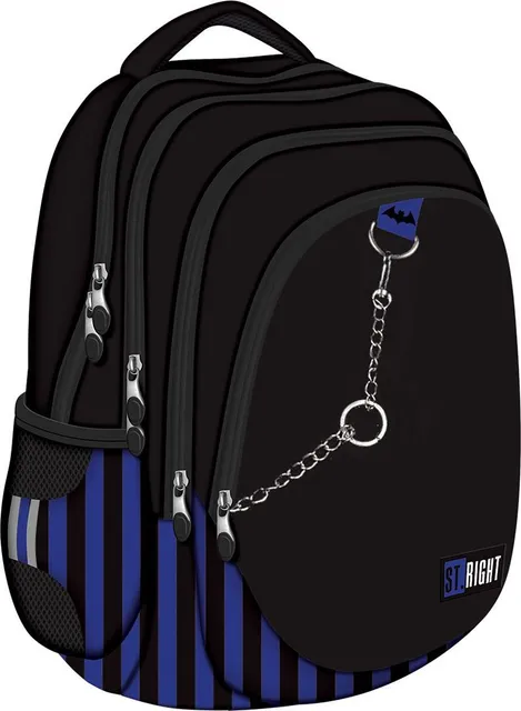 Ghiozdan BP06 ST Right Black and Blue 4 compartimente, 42x31x22 cm