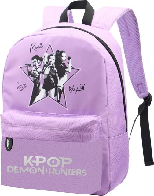 Ghiozdan K-Pop Demon Hunters BP-33, 16 inch, lila, 2 compartimente