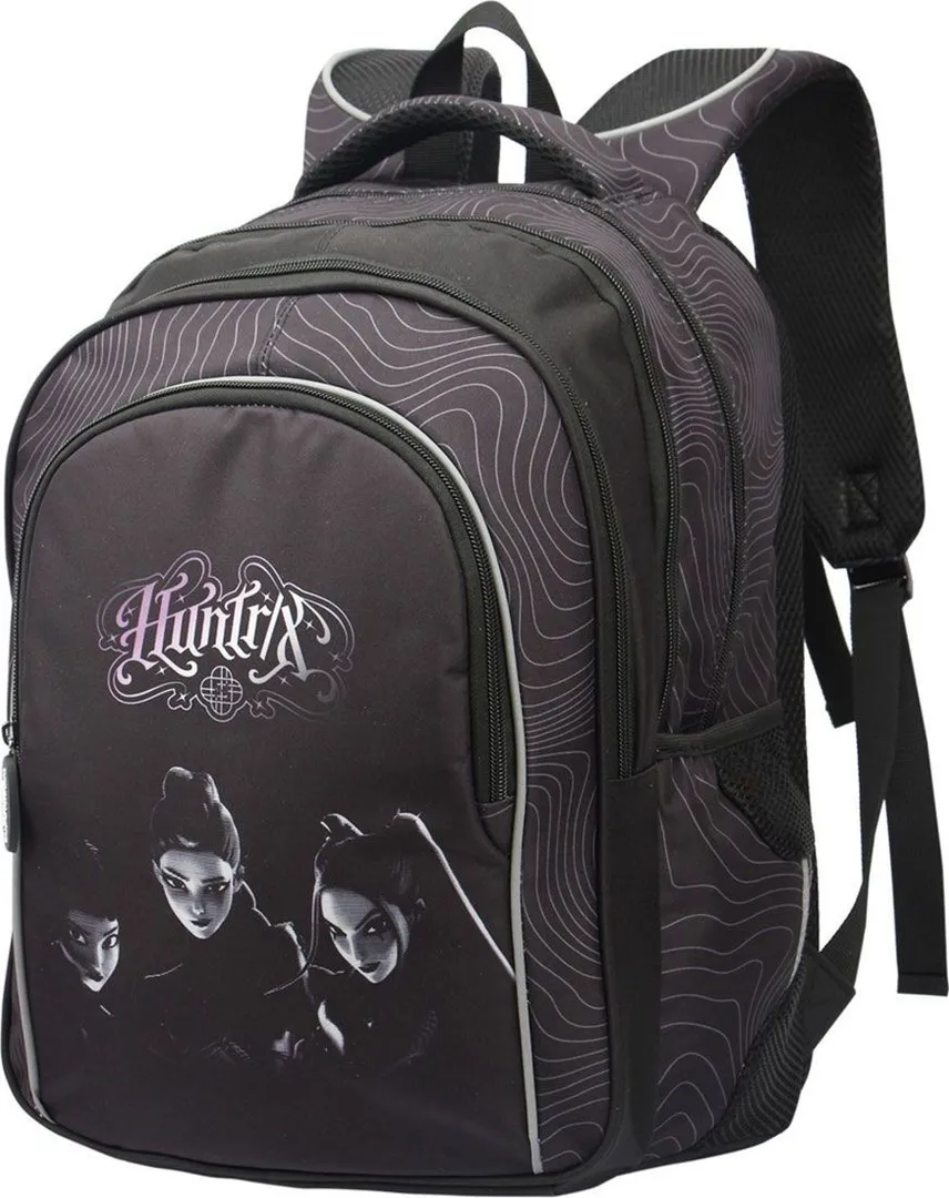 Ghiozdan BPL-60 Demon Hunter, 17 inch, 4 compartimente, negru