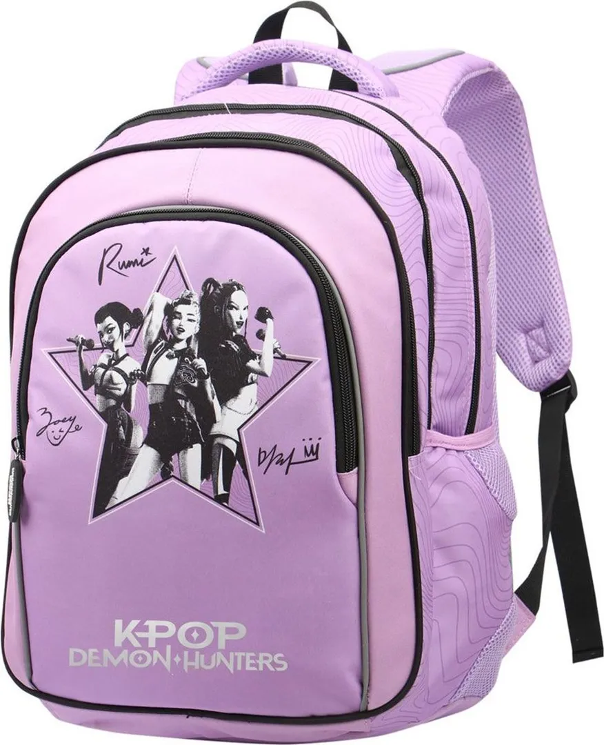 Ghiozdan BPL-60 K-Pop Demon Hunters, 17 inch, 4 compartimente, lila
