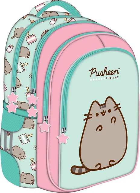 Ghiozdan scolar Majewski ST Right, BPL58, Pusheen culori pastel, 4 compartimente, 40 x 28 x 18 cm