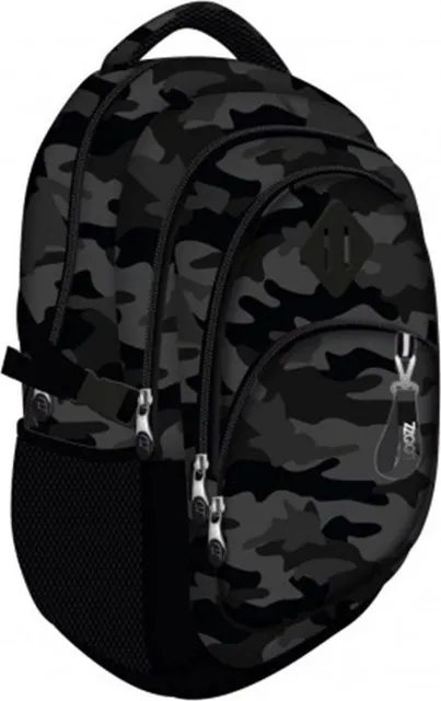 Ghiozdan Loozz Premium Moro, 2 compartimente, 43x31x24 cm, negru